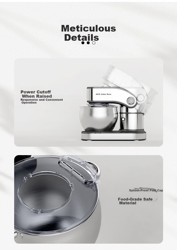 AUX 12L Commercial and Home Use Chef Machine Dough Kneader Multifunctional Stand Mixer Fully Automatic Egg Beater Cream Mixer 2000W Fast Film Formation SC-617EC 14