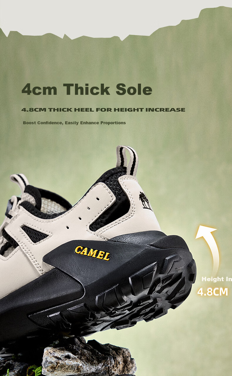 CAMEL Anti-collision Breathable Creek Walking Outdoor Hiking Men's Sandals G16M342029 Night Black Size 42 7