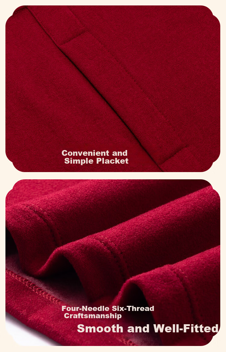 MiiOW [Goose Down Tencel] 2026 Zodiac Year of the Horse Men's Cashmere Thermal Underwear Red Gift Wedding Couple Set 18