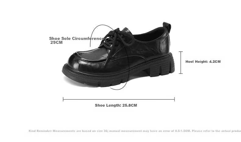 MULINSEN Women's Summer Versatile Block Heel Loafers Comfortable Commuter British Style Leather Shoes Brown Size 36 5