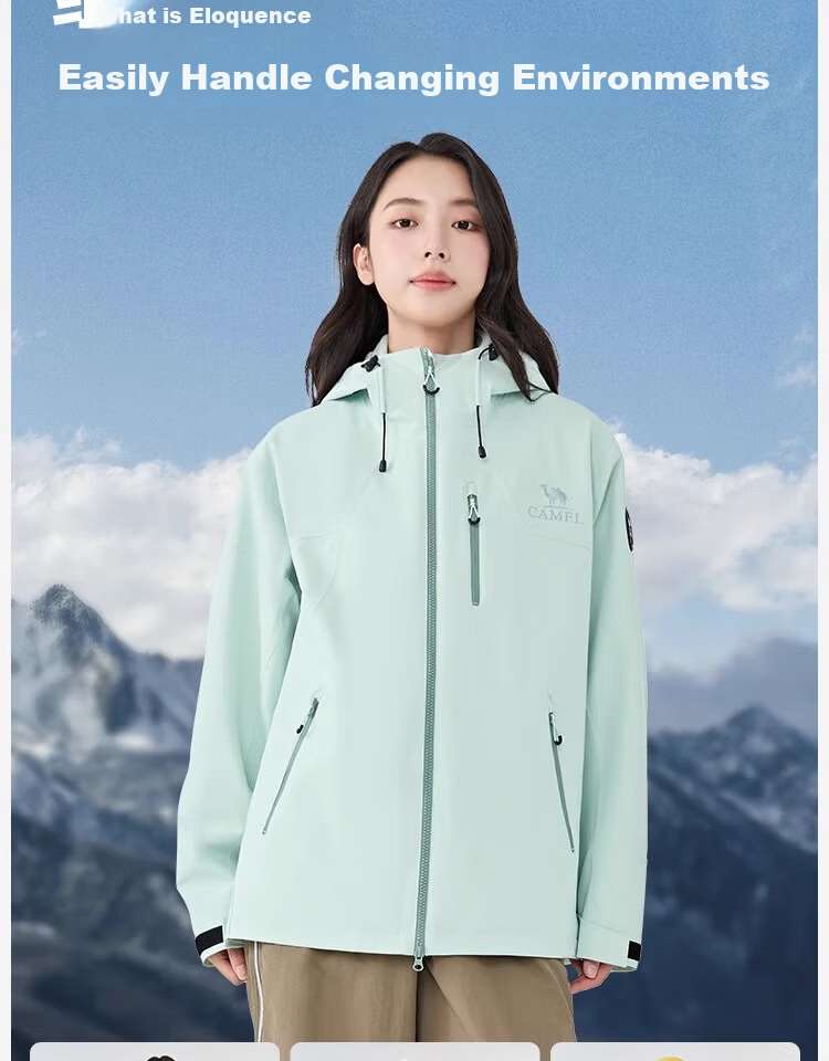 Camel Women's King Kai Armor 3-in-1 Unisex Autumn Winter Waterproof Mountaineering Jacket 1