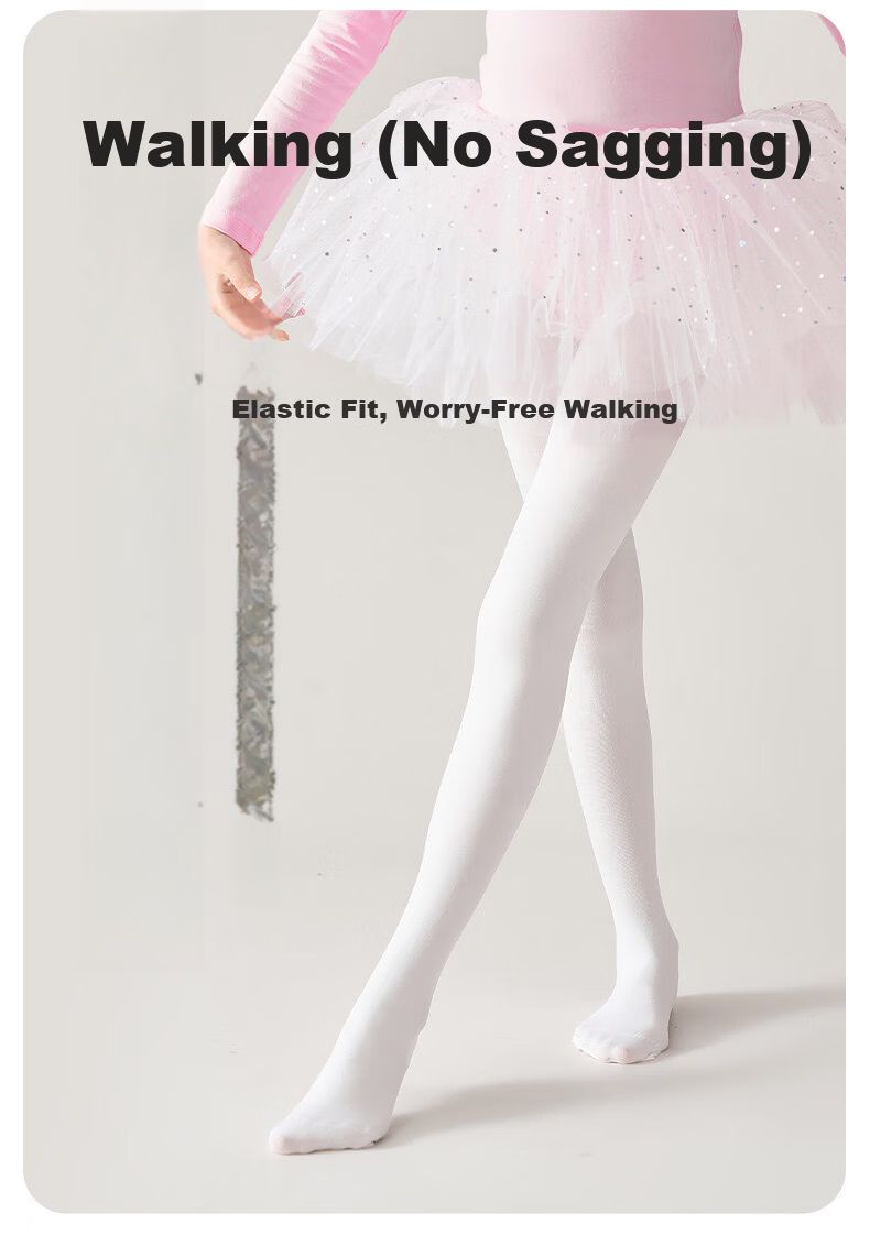 Free Style Girls' Dance Socks Summer Thin White Tights Baby Practice Special Pantyhose Children's Stockings 10