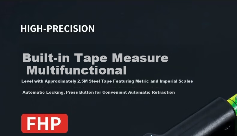 ZhuGu Laser Level High-Precision Multifunctional Infrared Level 4-in-1 with Tape Measure Laser Line Projector 12