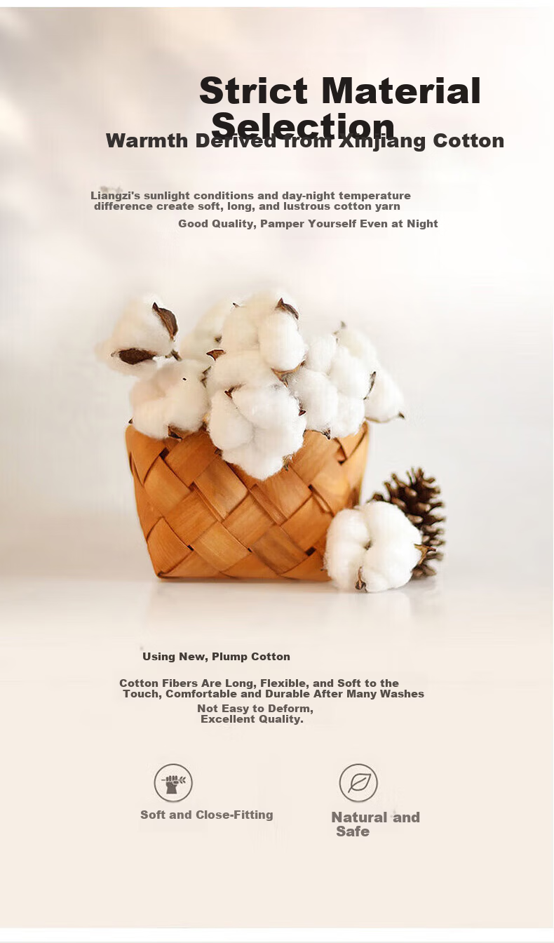 MUJI A-Grade 100% Xinjiang Cotton Quilt Single Student Dormitory Winter Thickened Cotton Quilt Core 6 Jin 150*200cm 5