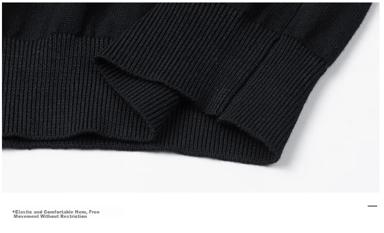 Miiow Men's Turtleneck Sweater Autumn Winter Casual Fleece Lined Thickened Warm Knitwear Business Versatile Pure Cotton Base Shirt 8