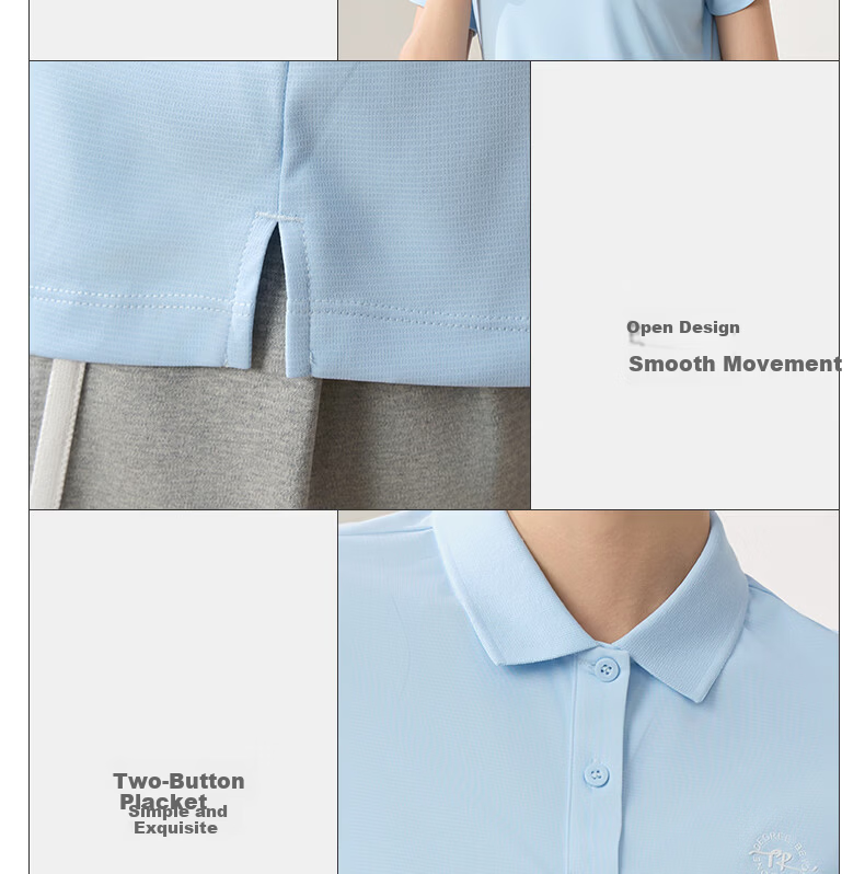 361° Women's Short Sleeve T-Shirt Spring Summer Quick-Dry Polo Shirt Sports Running Training Top 662624112H-1 7