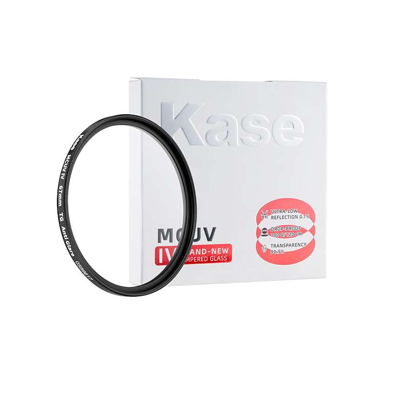 Kase UV Filter 4th Generation MCUV Filter 72mm High Definition High Transparency Anti-Glare Anti-Ghosting Anti-Drop Ultra-Thin No Vignetting Waterproof Scratch-Resistant Lens Protector
