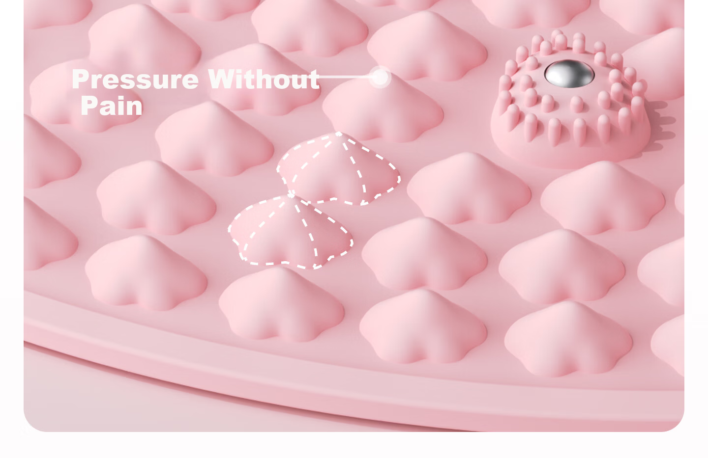 Keep Liquid Soft Silicone Acupressure Board Large Size Food Grade Ultra Slow Running Foot Massage Acupoint Toe Pressure Board Pro - Pink 23
