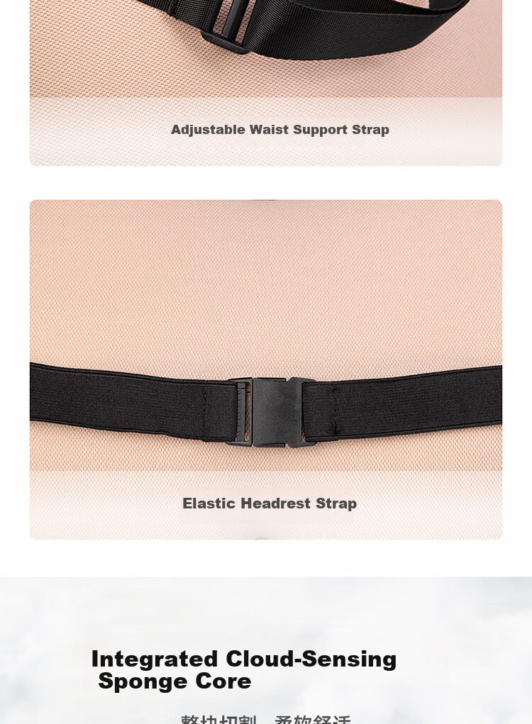 Deli Car Headrest Memory Foam Ergonomic Long-Sitting Nap Pillow Neck Support Adjustable Xiaomi Tesla Universal 4