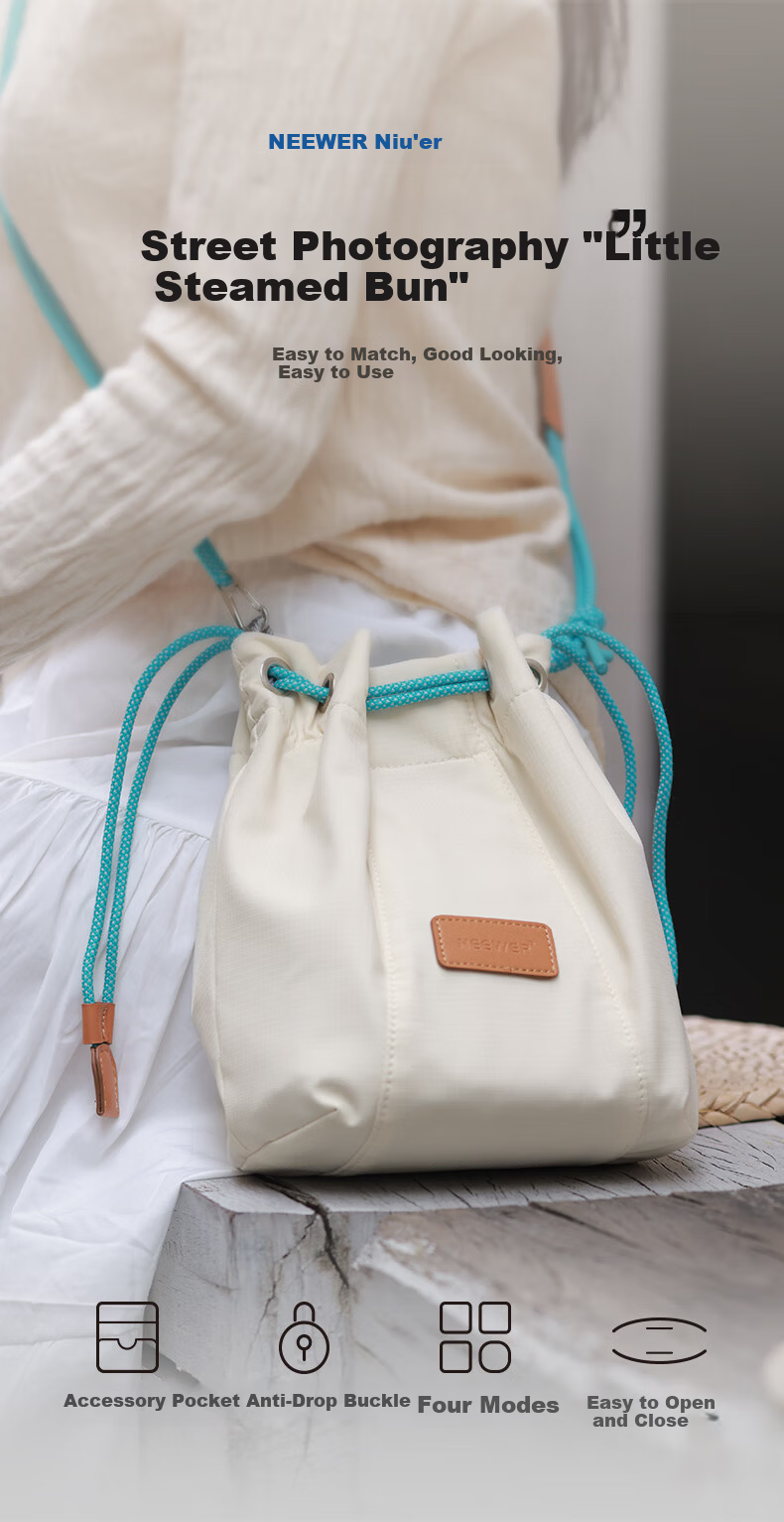 NEEWER Camera Bag, Drawstring Bag, Lucky Money Envelope, Crossbody Photography Shoulder Bag, Mirrorless Camera Inner Liner Bag, Fuji Canon Sony Digital Storage Bag, P Makeup Bag 1