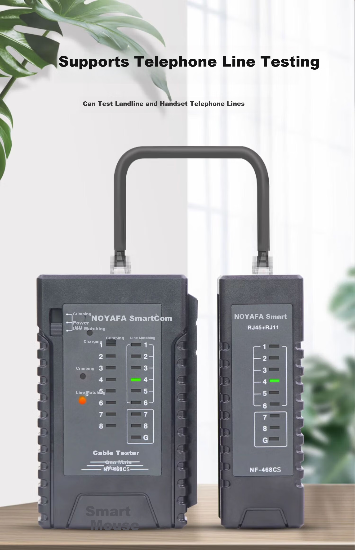Smart Mouse NF-468CS Network Cable Tester RJ45 RJ11 Line Detector Single-Head Network Telephone Cable Tester 15