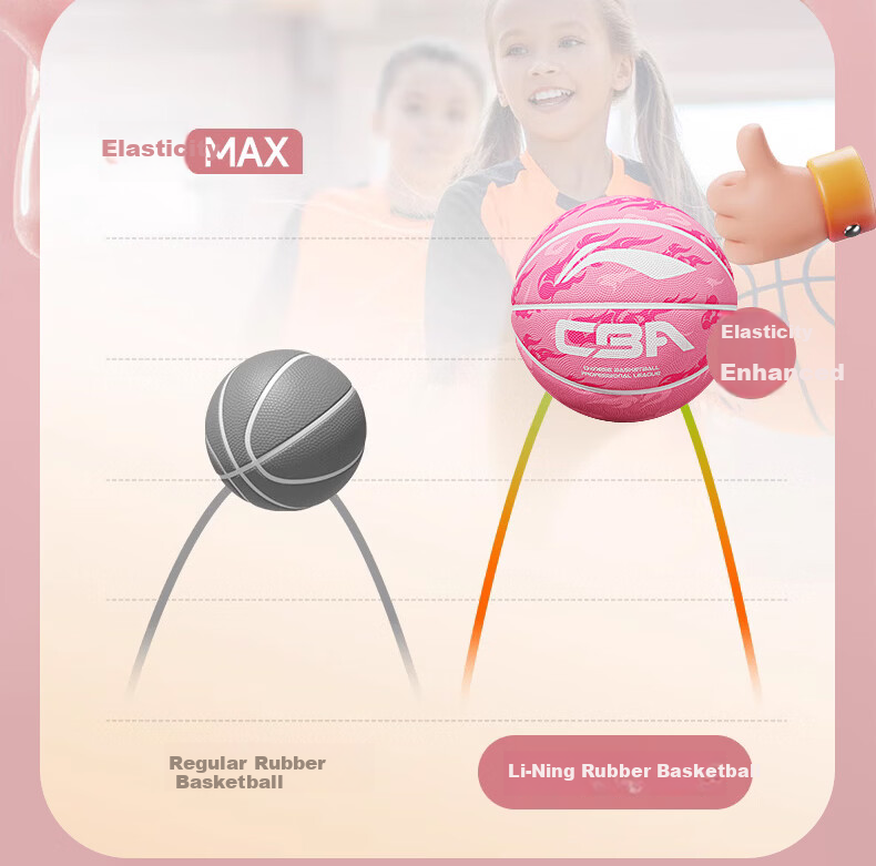 Li-Ning Basketball Kids 5# Ball for Ages 3-12 Indoor Outdoor Professional Size 5 Kindergarten Gift 19