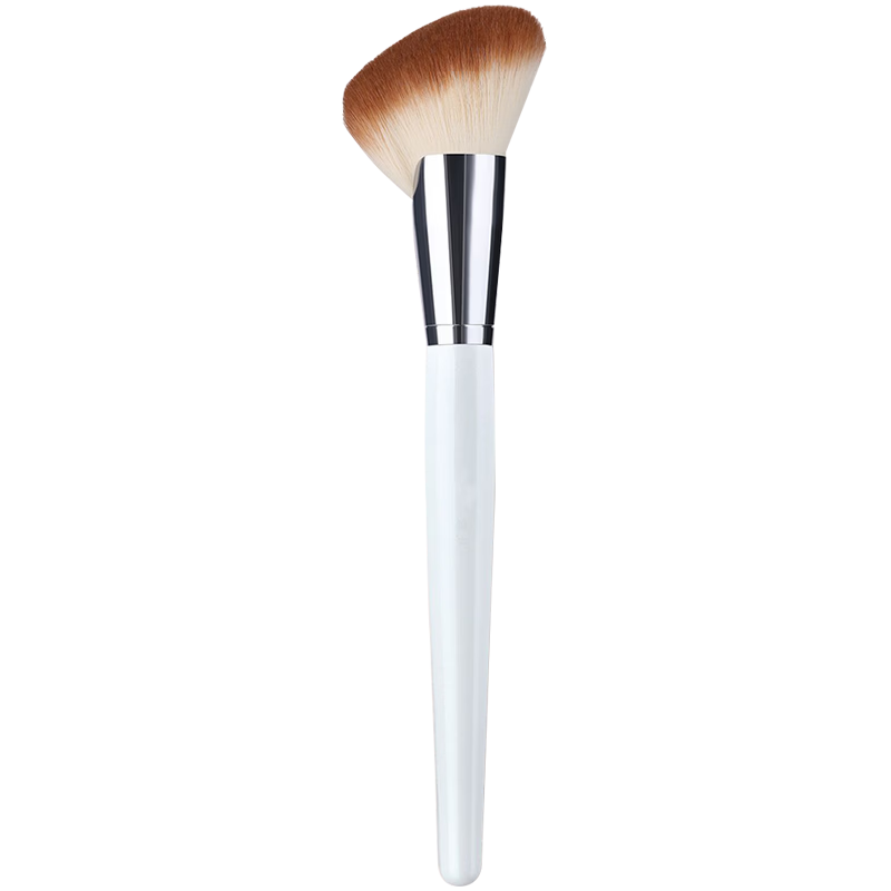 Chense Large Sickle-Shaped Contour Brush with Protective Case, Angled Shadow Brush, Facial Side Shadow Makeup Brush, Single Pack, Portable