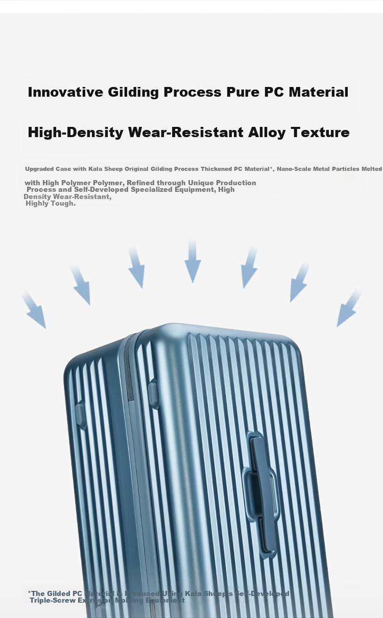 KALA·Y Luggage, 28-Inch Large Capacity Cube Suitcase, Trolley Case for Men And Women Students, Travel Case, Pure PC Password Lock Box 5
