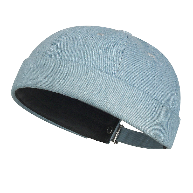 GLO-STORY Vintage Denim Newsboy Cap Unisex Street Hip-Hop Plain Flat Cap
