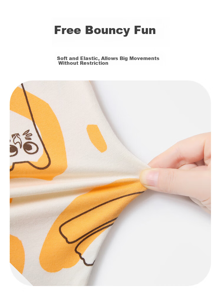 MQDMINI Boys' Pajamas, Autumn Children's Home Wear Set, 5A Antibacterial Baby Air Conditioning Clothes, Happy Little Horse 7