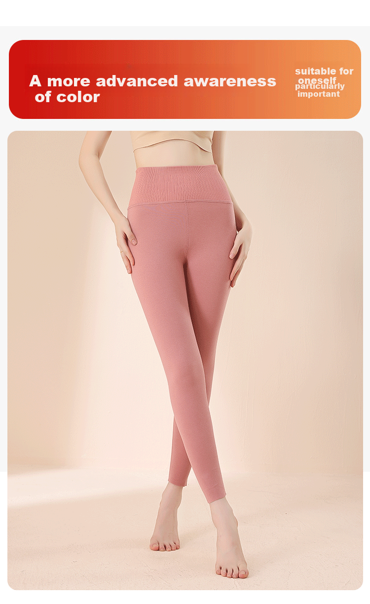 MiiOW Women's Thermal High-Waist Slimming Down Silk Thickened Fleece Lined Leggings 18
