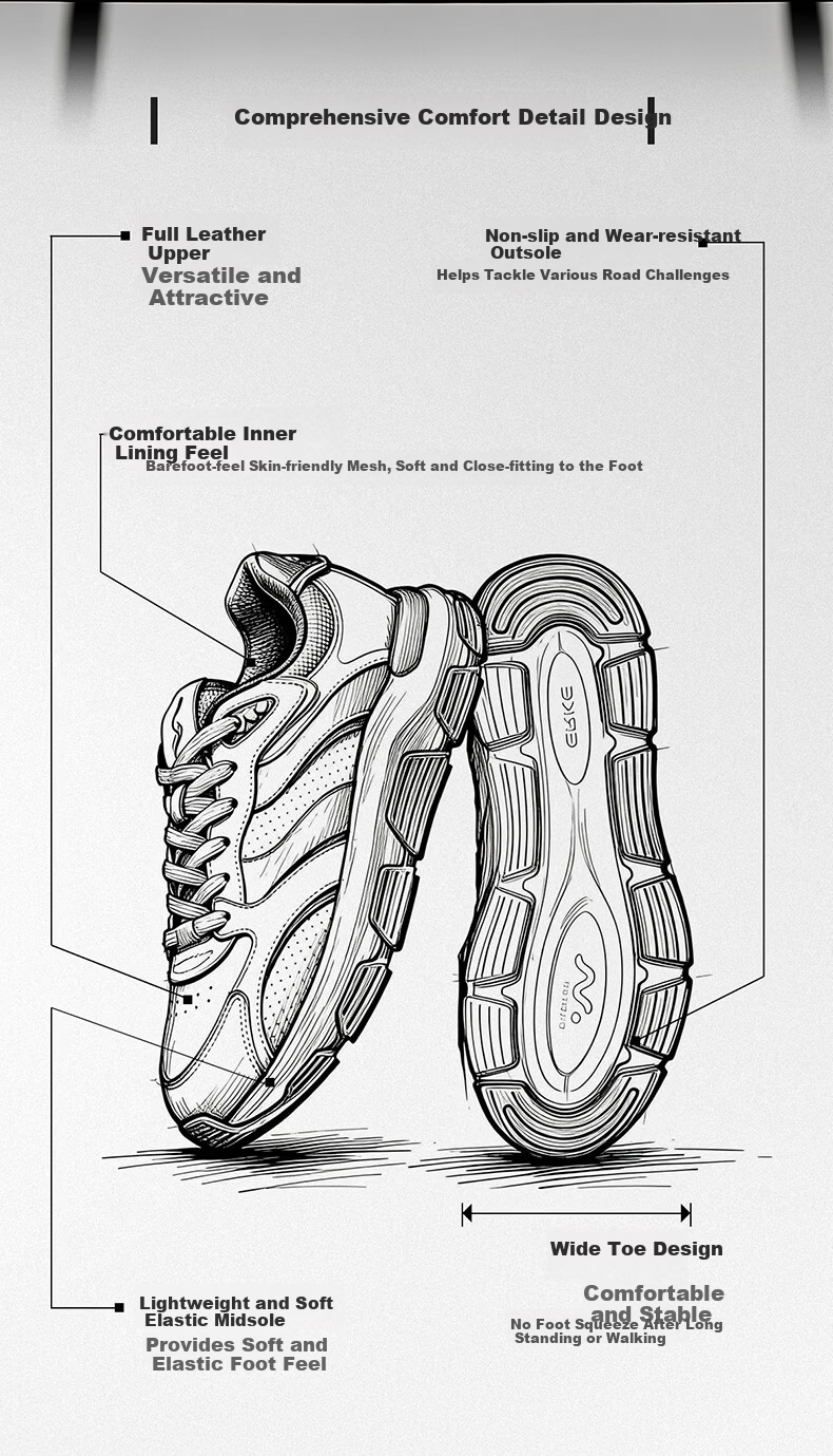 Erke Men's Sneakers 2026 Summer New Comfortable Breathable Thick Sole Height Increasing Casual Sports Shoes | Yibu 10