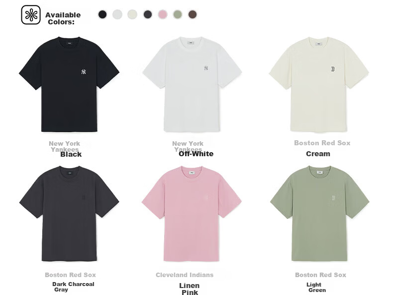 MLB Unisex Short Sleeve Sun Protection T-Shirt Casual Sports Loose Fit 26 New 3ATSB0263-45PKM-L 4