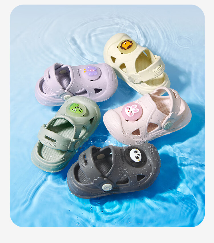 Mutong Baby Boys Summer Essential Oil Protective Clog Cartoon Soft Sole Beach Shoes Girls Wind Violet 150 16