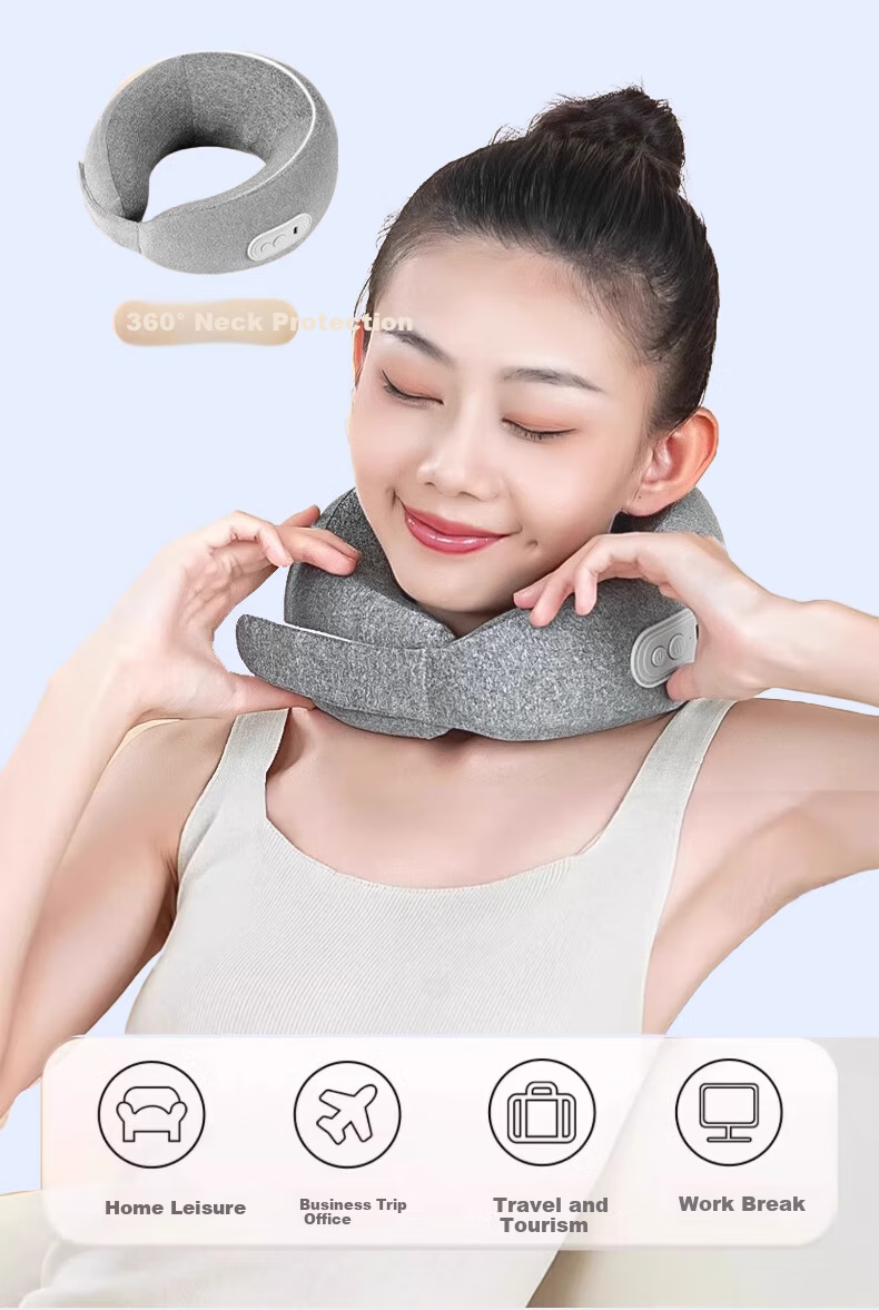 Mixiaoshu Push-Type Inflatable U-Shaped Neck Pillow, Travel Pillow, Portable Flying Neck Protector, U-Shaped Pillow for High-Speed Rail Sleeping 7
