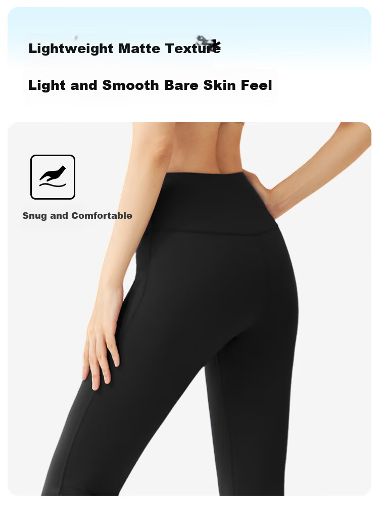 FitonTon Women's Casual Pants 2025 New High-Waist Slimming Flared Yoga Pants Elastic Waist Tapered Draped Stretch Pants 9