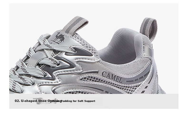 CAMEL Yaoyue 2nd Generation Dad Shoes Women's Thick Sole Sports Casual Shoes L26S283069 Beige Size 36 9