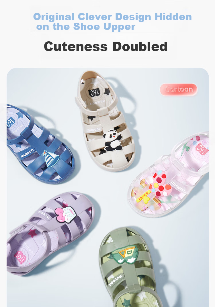 Mutong Kids Summer Comfortable Casual Boys Beach Sandals Soft Sole Roman Style Closed Toe Water Shoes Girls Taro Purple 155 4