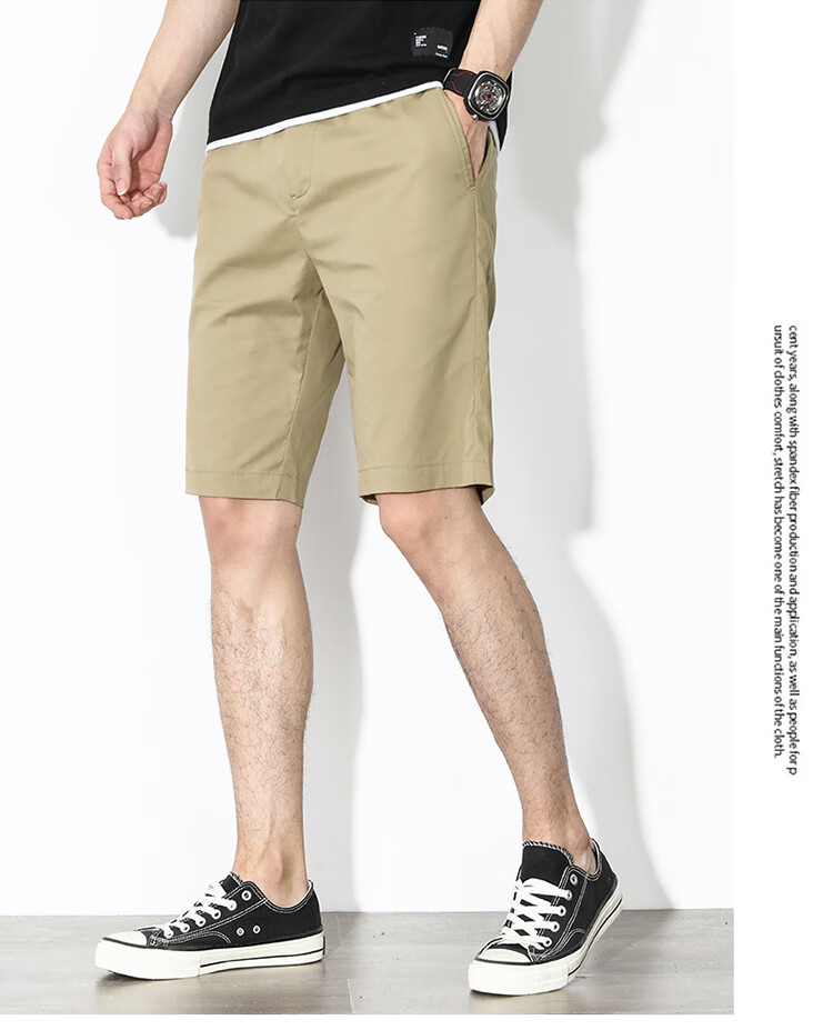 Hodo Men's Summer Casual Fashion Cotton Cargo Comfortable Breathable Versatile Five-Point Sports Shorts 10