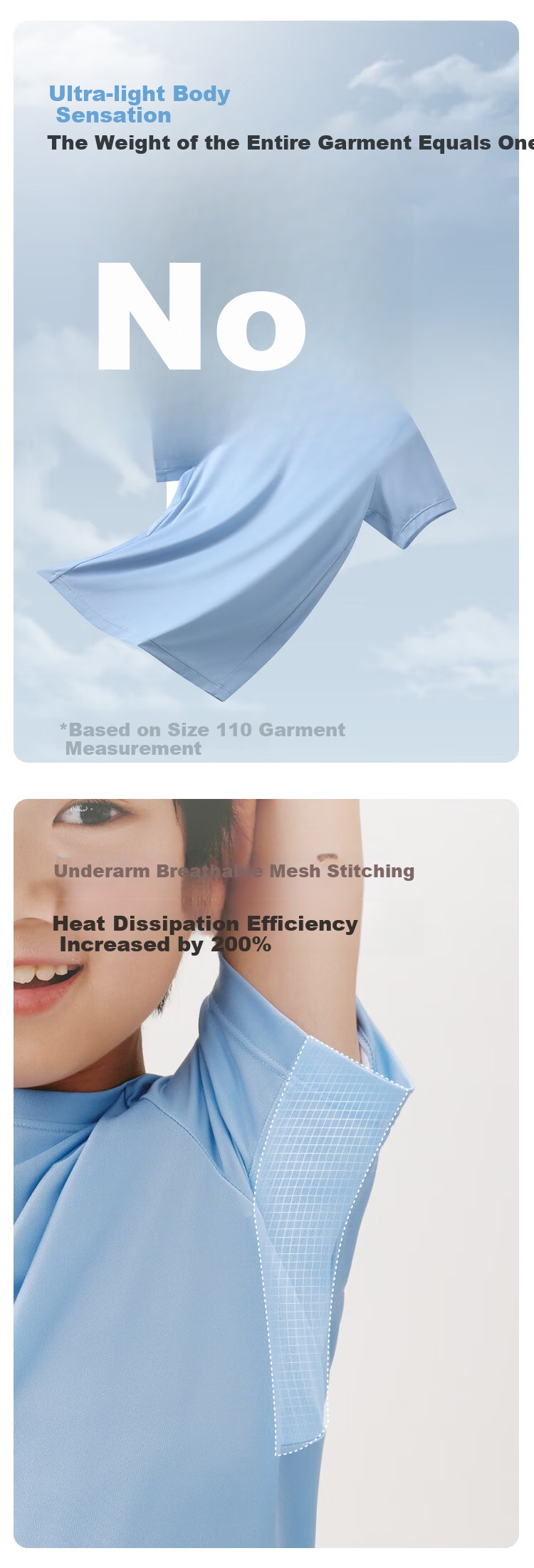 JD Original Children's Clothing, Boys And Girls, Spring And Summer Versatile Big Kids, Cool Comfortable Breathable Sports Short-Sleeve Quick-Dry T-Shirt, Light Blue S 9