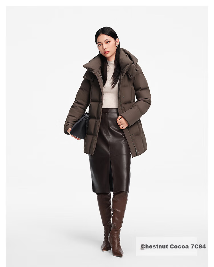 BOSIDENG Women's Thickened Goose Down Hooded Business Jacket Winter Coat New Year Red Hot Sale 20