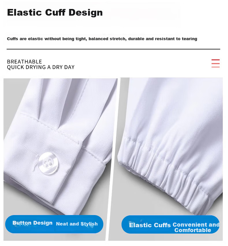 Haosikepu White Lab Coat Laboratory Factory Workwear Workshop Uniform HSKP-BDG Long Sleeve Elastic 3XL/185 10