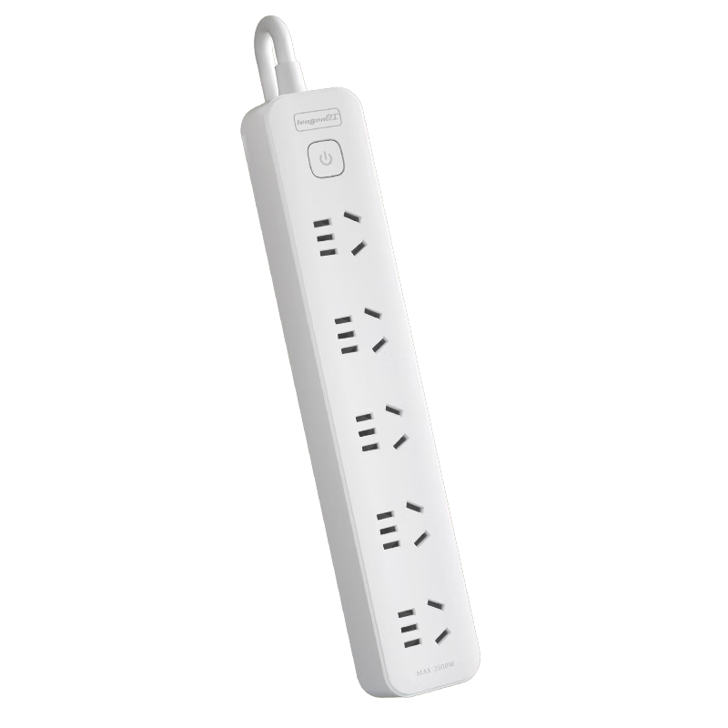Lengon Safety Power Strip, Master Control 5 Outlets 1.8m, Power Bar/Extension Cord/Power Strip/Power Board/Trailing Board, for Dormitory Home Office Use, R105-1.8
