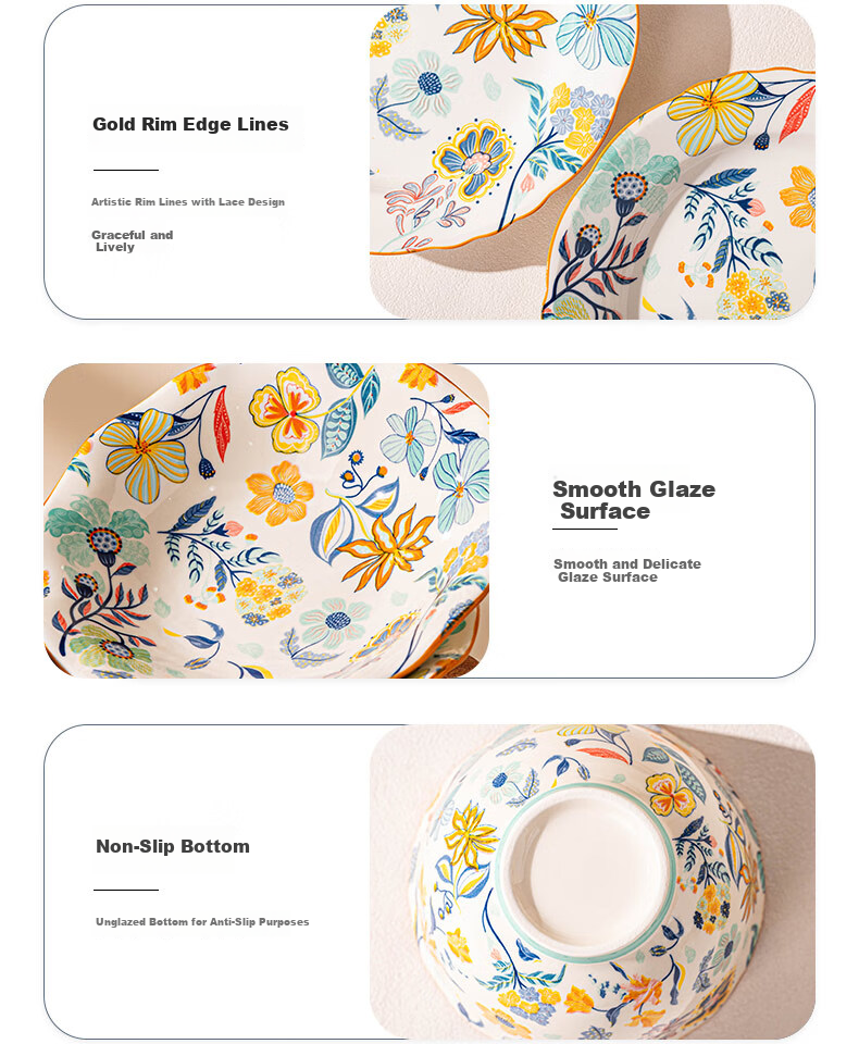 Pearson Chinese Style Ceramic Dinnerware Set 36-Piece Home Tableware Bowl and Plate Gift Box Set for Housewarming 17