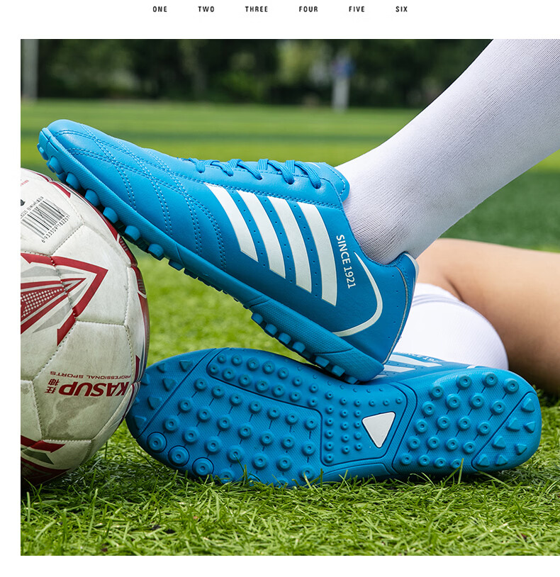 Shuangxing Men's Football Shoes Professional Adult Durable Lightweight Comfortable TF Soccer Cleats White Platinum 41 12