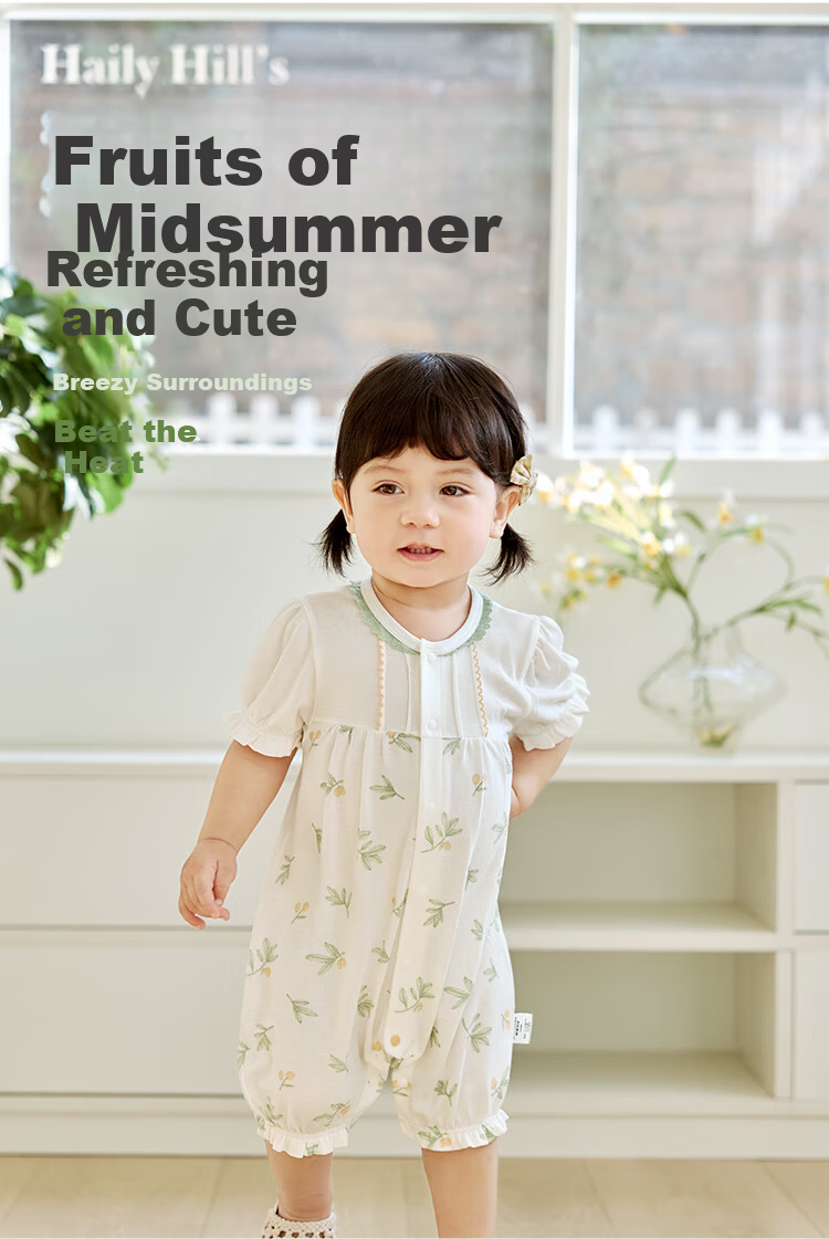 Wismorni Baby Boys and Girls Summer Thin Romper Short Sleeve Modal Pajamas 8