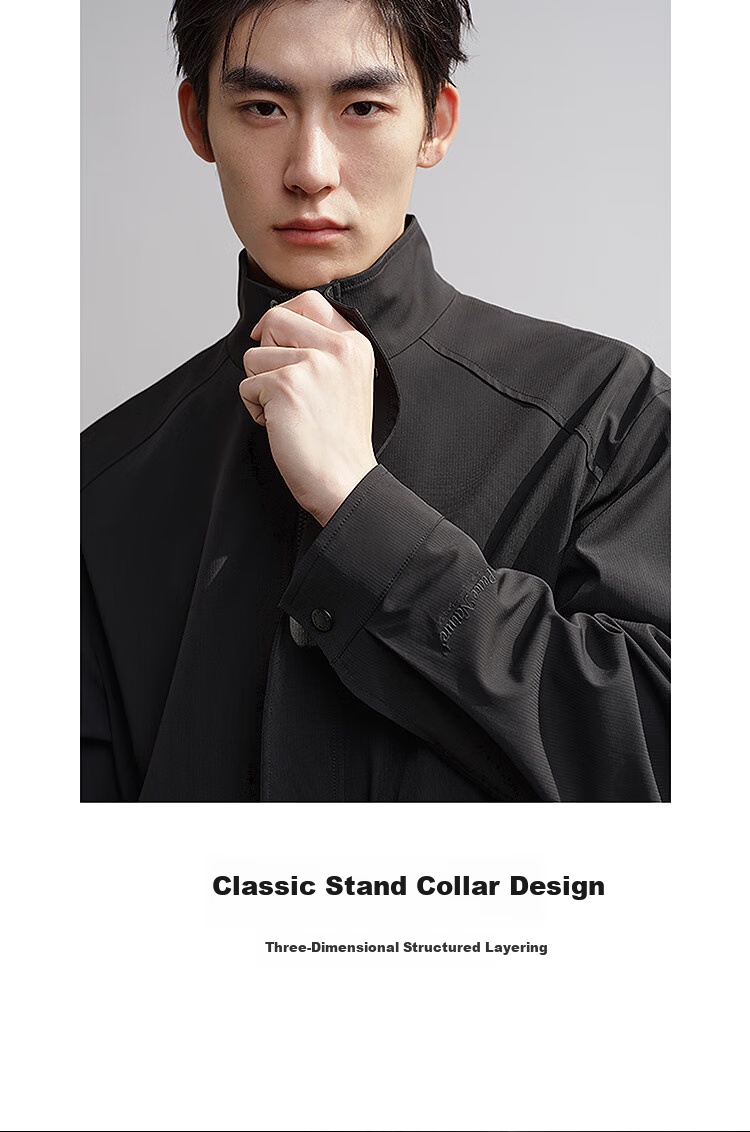 Peacebird Men's Jacket Workwear Outdoor Stand Collar Patchwork Loose Fit Coat Green Batch 2 2XL 4