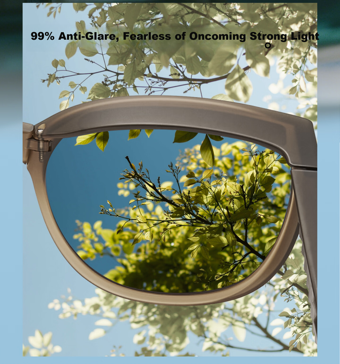 Beneunder Folding Polarized Sunglasses Case for Prescription Glasses, Large Square Round Frame, Unisex, Model FD011 13