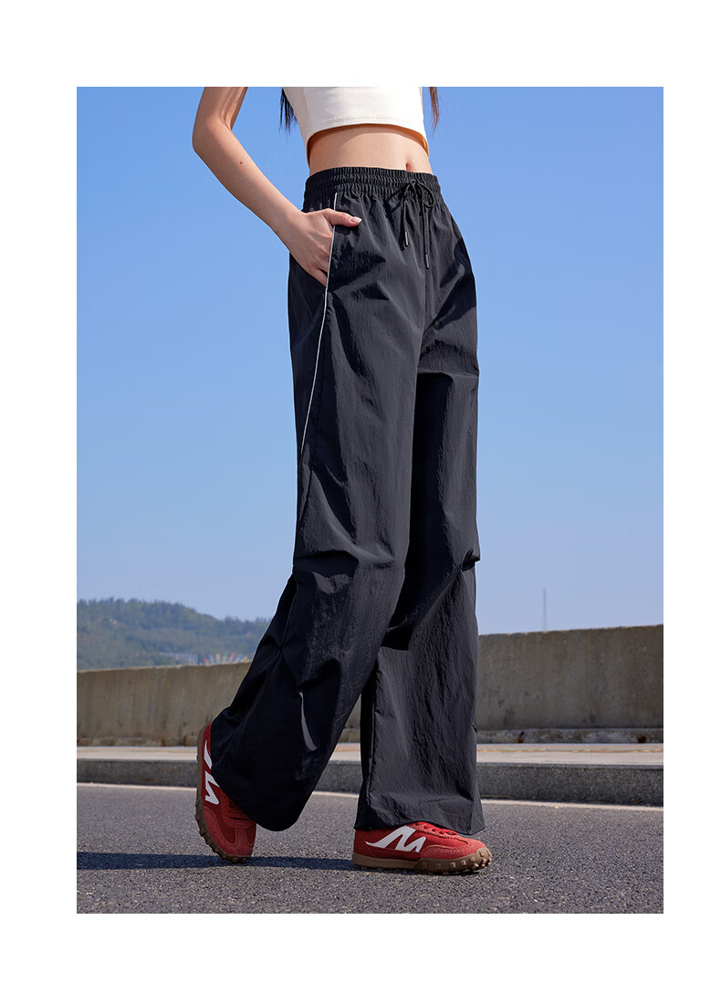 CAMEL Men's Sports Work Pants Loose Straight Quick-Dry Casual Paratrooper Pants C16BW1L0008 Dark Olive L 6