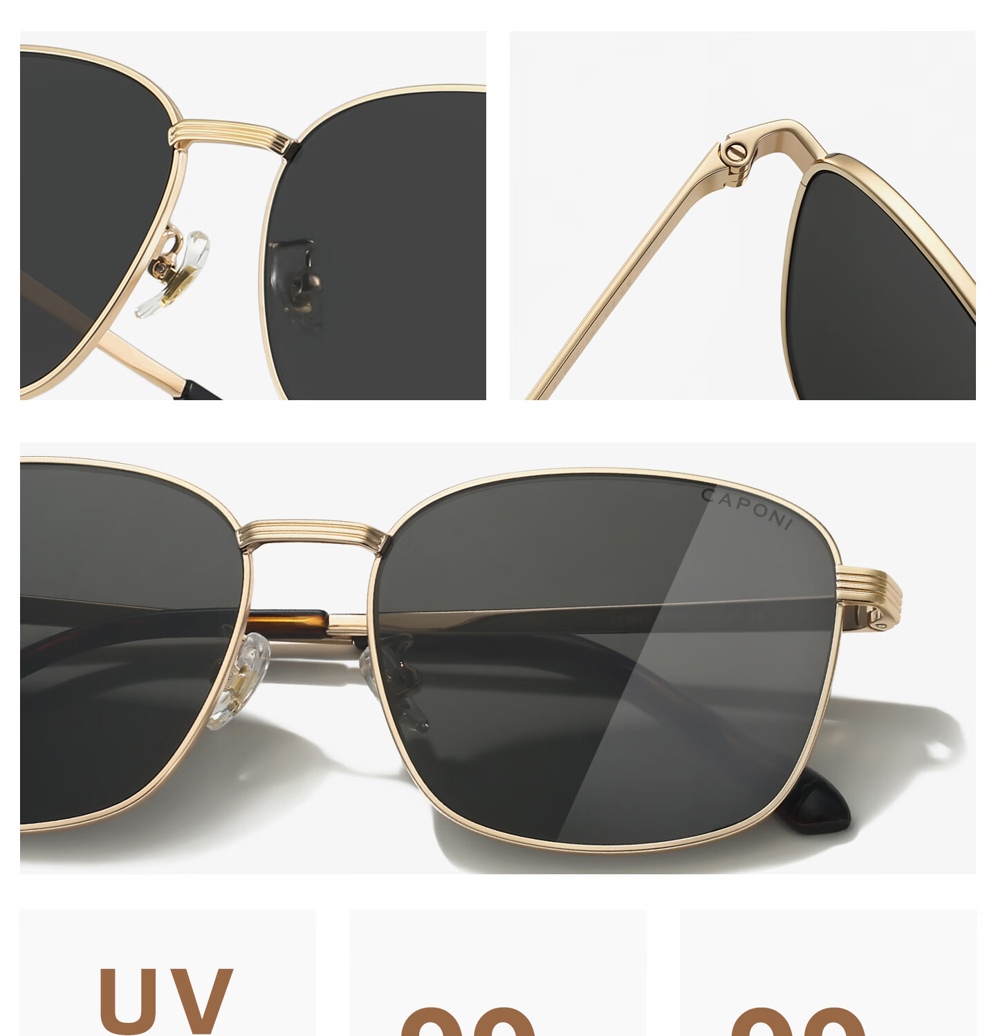 Jiaboli Polarized Sunglasses for Women Vintage Style UV Protection 2026 New Large Frame Slim Face Sunglasses 3
