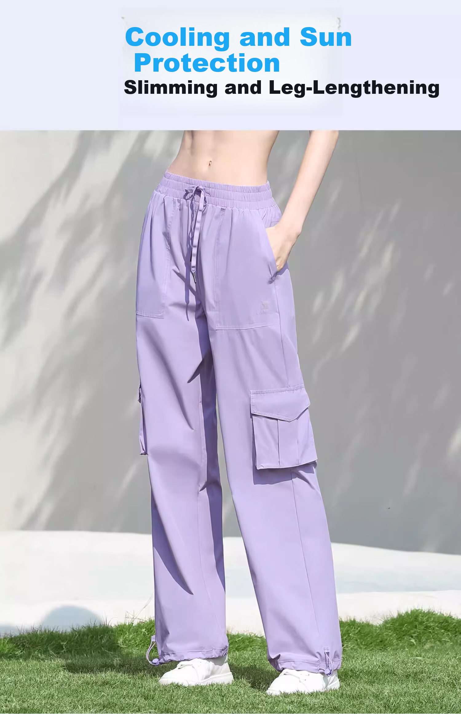CAMEL Women's Paratrooper Cargo Pants High-Waist 2025 Spring/summer New Loose Straight-Leg Pants Breathable Sun Protection Casual Pants L 1