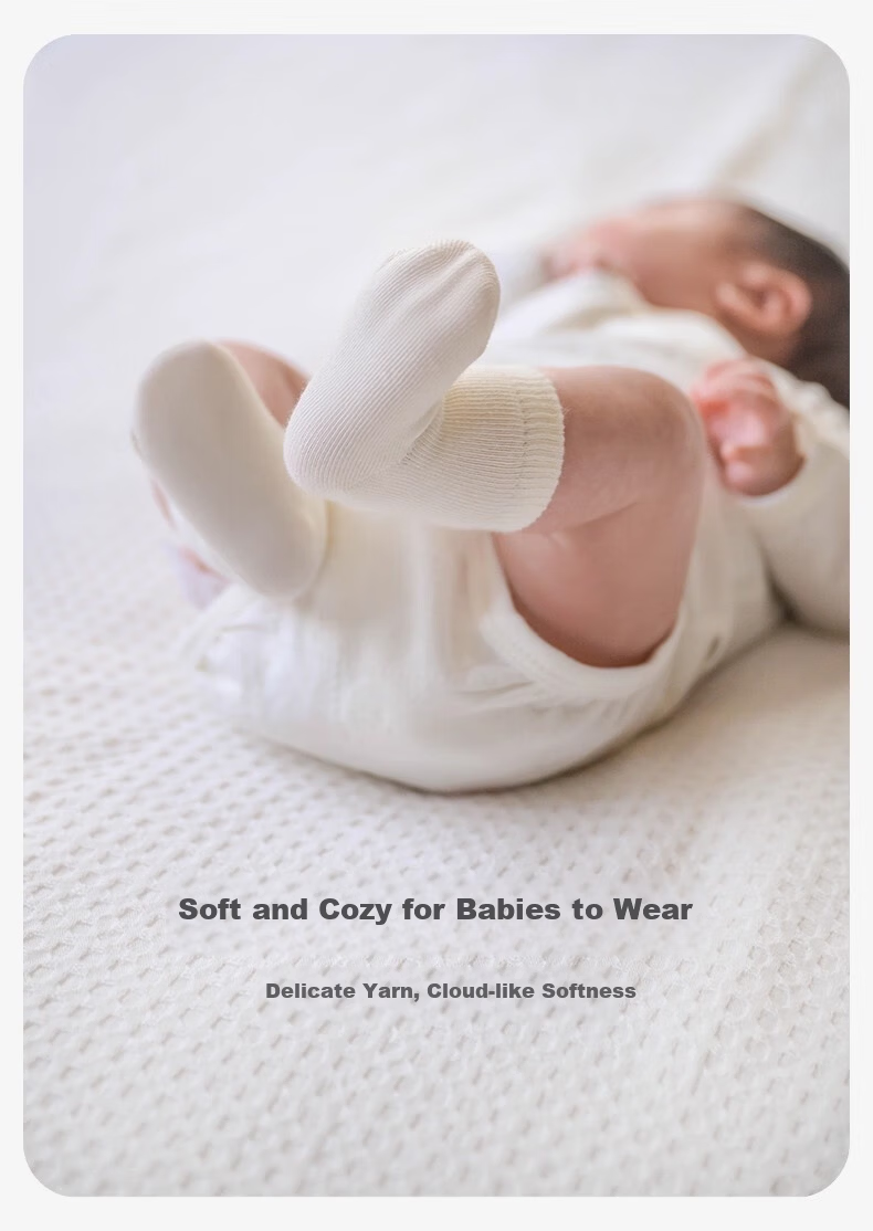Koala Bibi Newborn Seamless Baby Socks Soft Fit Multicolor [Zero Sensation Adhesive Socks] 3 Pairs 5