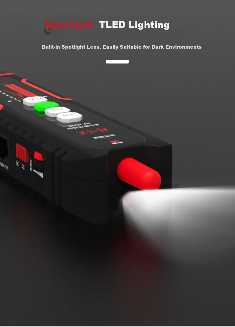 Smart Mouse NF-859GS Anti-Interference Cable Tracer Network Tester Red Light Integrated Live Line Length Tester 14