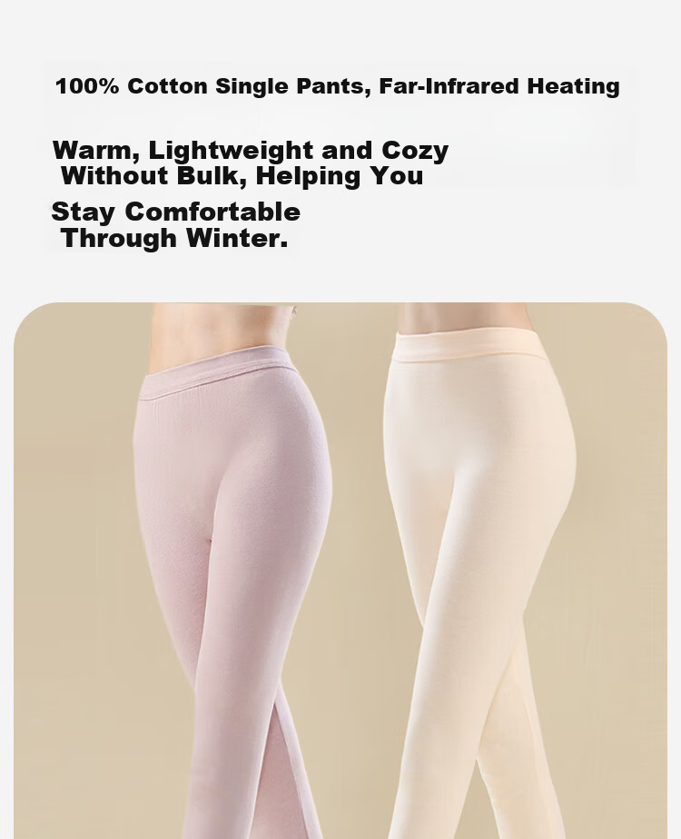 LangSha Men's Cotton Antibacterial Comfortable Breathable Soft Thin Thermal Underwear Pants Winter Couple Warm Pants 5