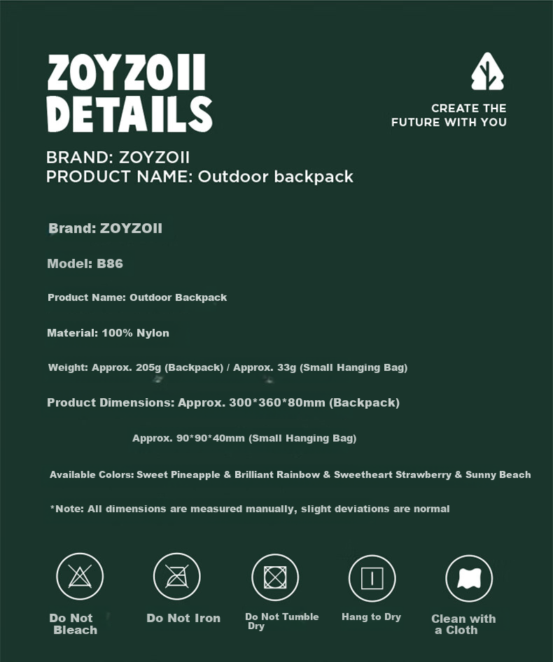 Zoy Zoii Kids Backpack Outdoor Travel Bag Lightweight School Bag for Boys and Girls Kindergarten Children’s Day Birthday Gift 12