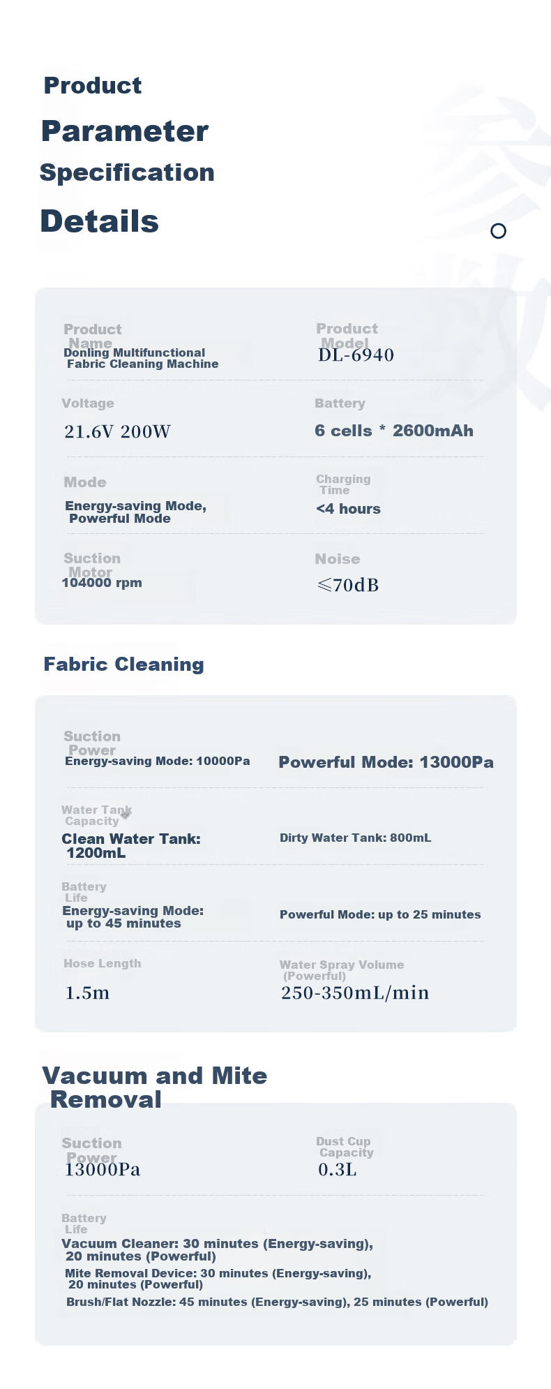 Donlim [8% Off for Top Streamers] Multifunctional Cleaning Machine with Strong Suction for Home Use, Self-Cleaning DL-6940 Dabu 3901 Wireless Upgraded Versio 21