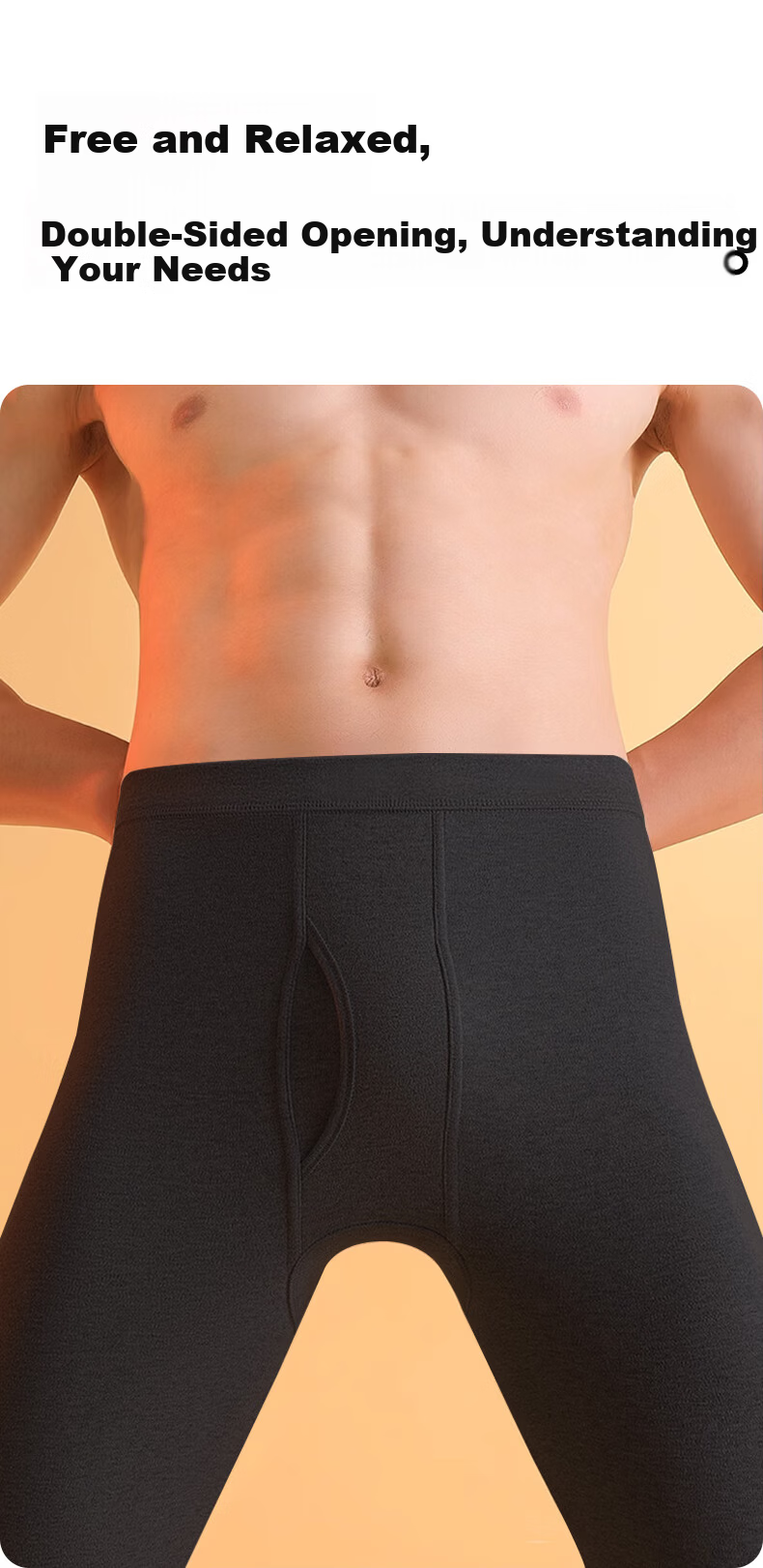 Yalu 2-Pack 100% Cotton Men's Thermal Long Johns, Warm Winter Thin Cotton Underwear, 7A Antibacterial Cotton Base Layer Pants 12