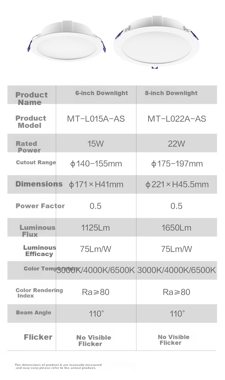 BULL TL04 Embedded Downlight MT-L011A-AS Ultra-thin 11W 5-inch White Light 6500K Opening 110-125mm 16
