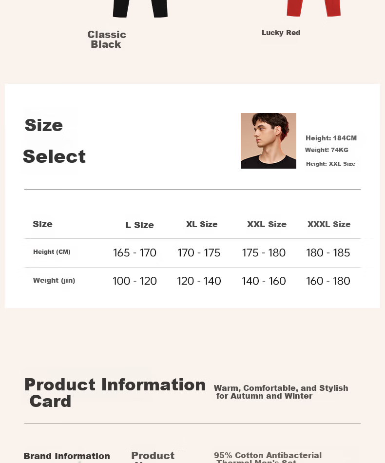 LUCKMEEY Thermal Underwear Set Combed Cotton Heat Retaining Base Layer Slim Fit Pure Cotton Autumn Long Johns for Men and Women Winter Innerwear 32