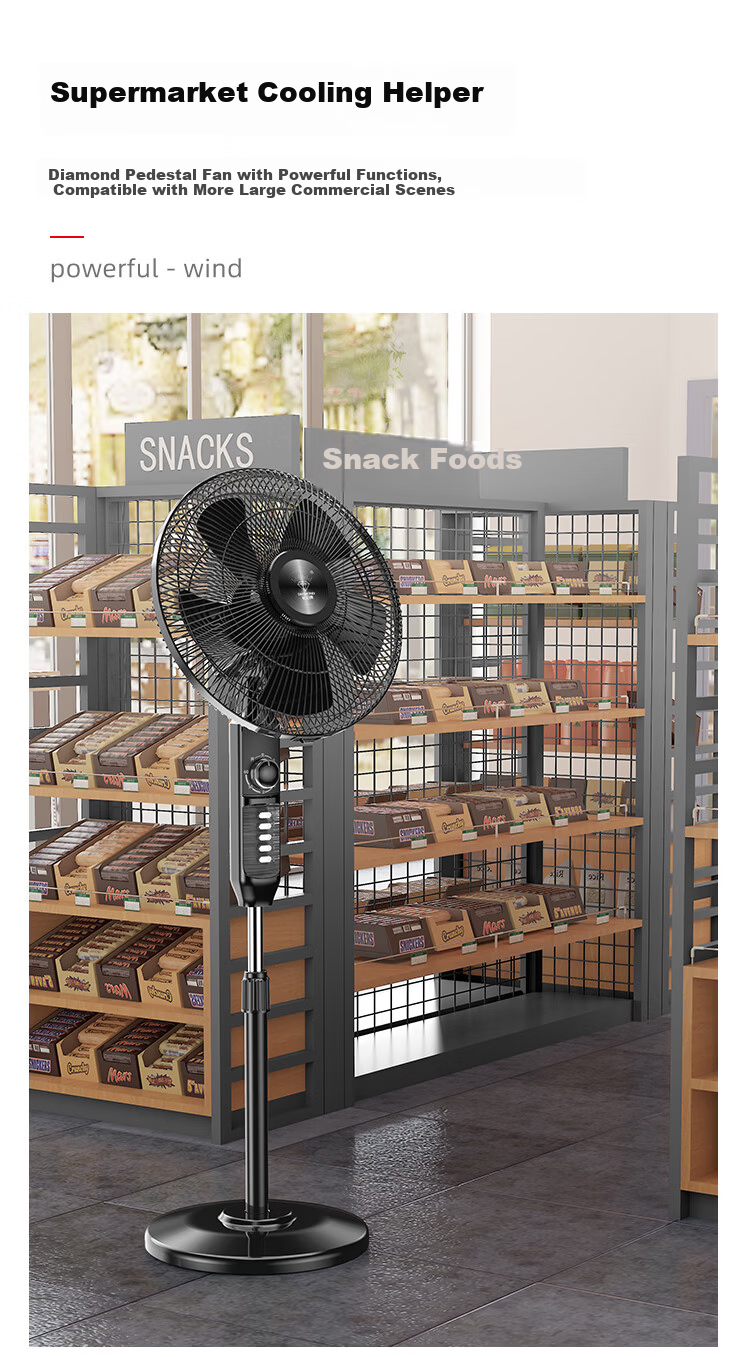 DIAMOND Floor Fan Home Use DC Inverter Energy Level 1 Copper Motor Standing Fan 7-Blade Quiet Energy-Saving Strong Wind Long-Distance Fan MX 11